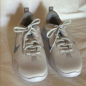 Nike White and Blue Athletic Shoes